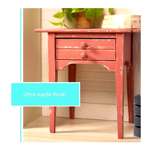 New WAVERLY Matte Finish No Prep Acrylic Chalk Paint 16 oz. RHUBARB - Picture 2 of 7